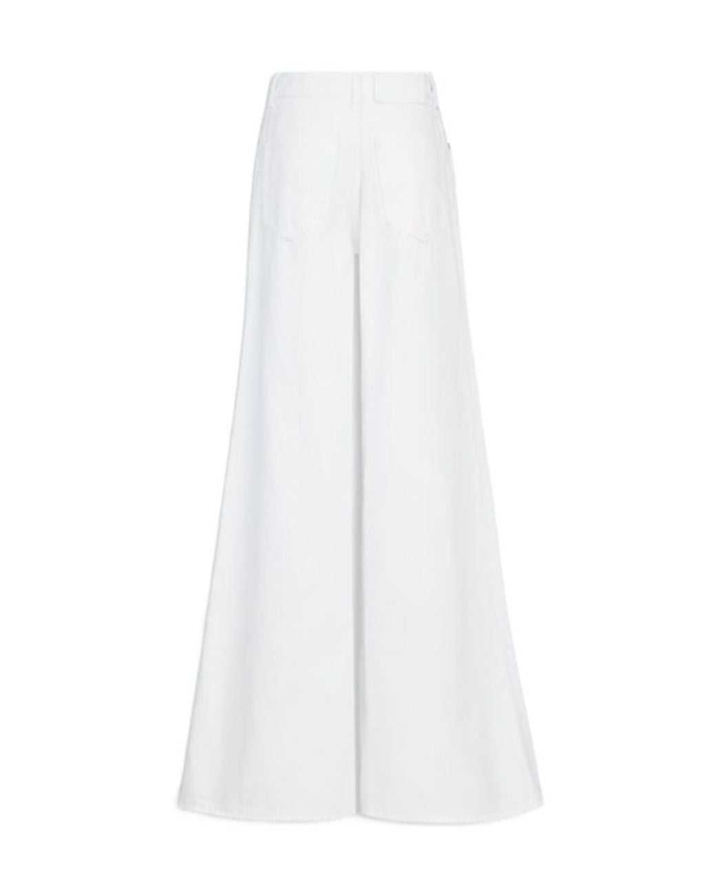 Alaïa White Alaïa Palazzo Wide Leg Jeans
