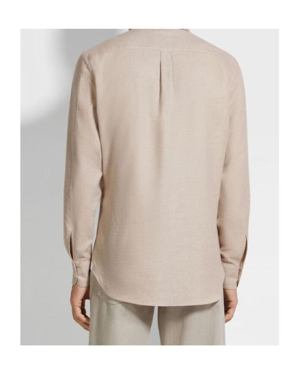 Zegna White Pocket Cotton Shirt for men