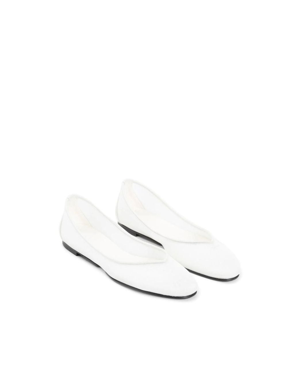 Jacquemus White Pointed Slip-On Ballet Flats