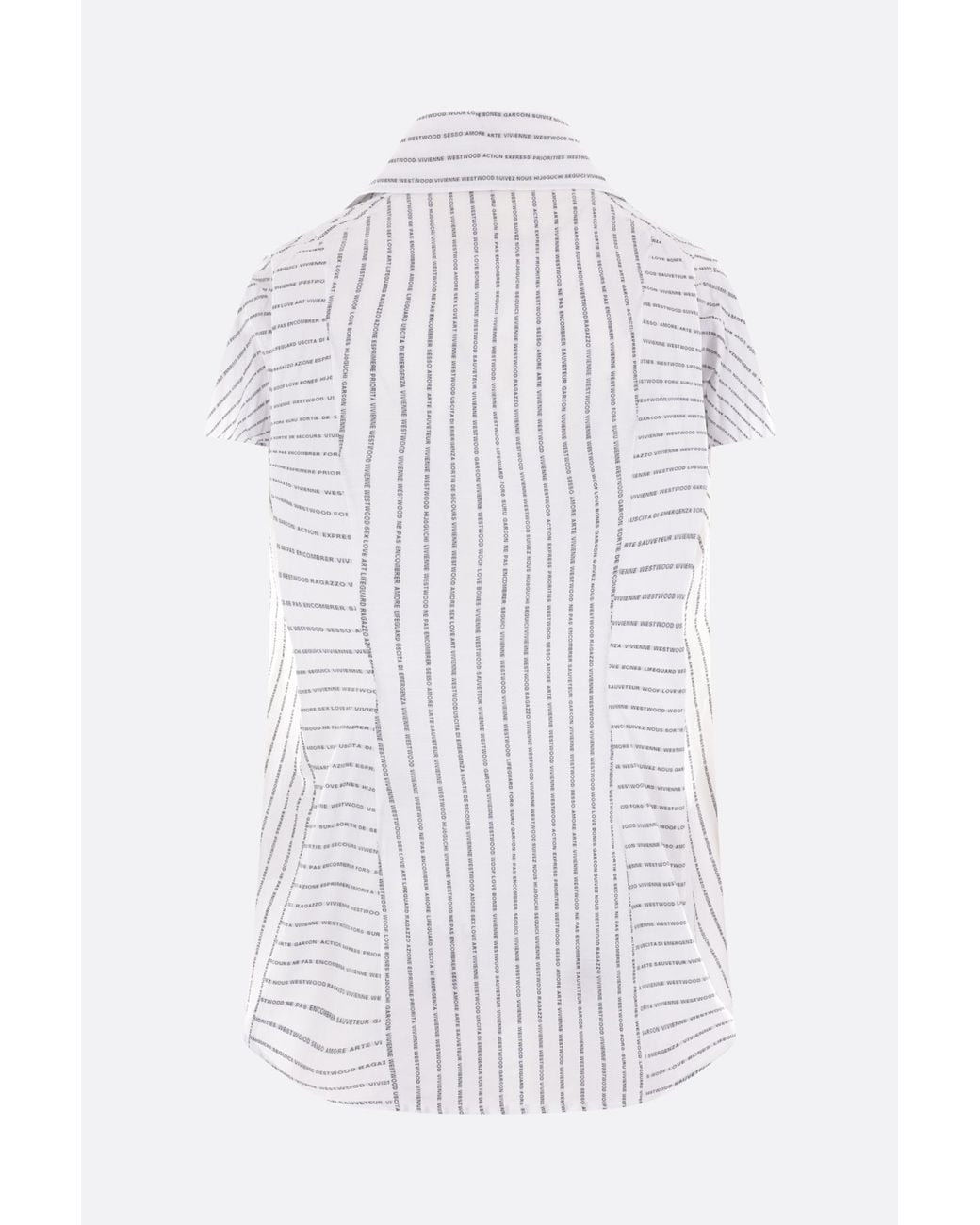 Vivienne Westwood White Striped Short-Sleeved Shirt