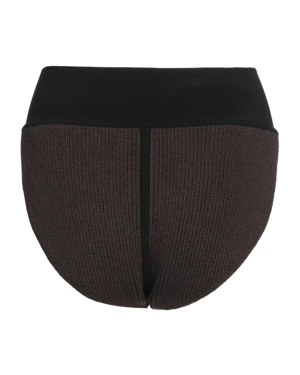 Rick Owens Black Dark Shorts & Bermuda Shorts Cashmere, Wool, Elastane, Viscose, Polyester