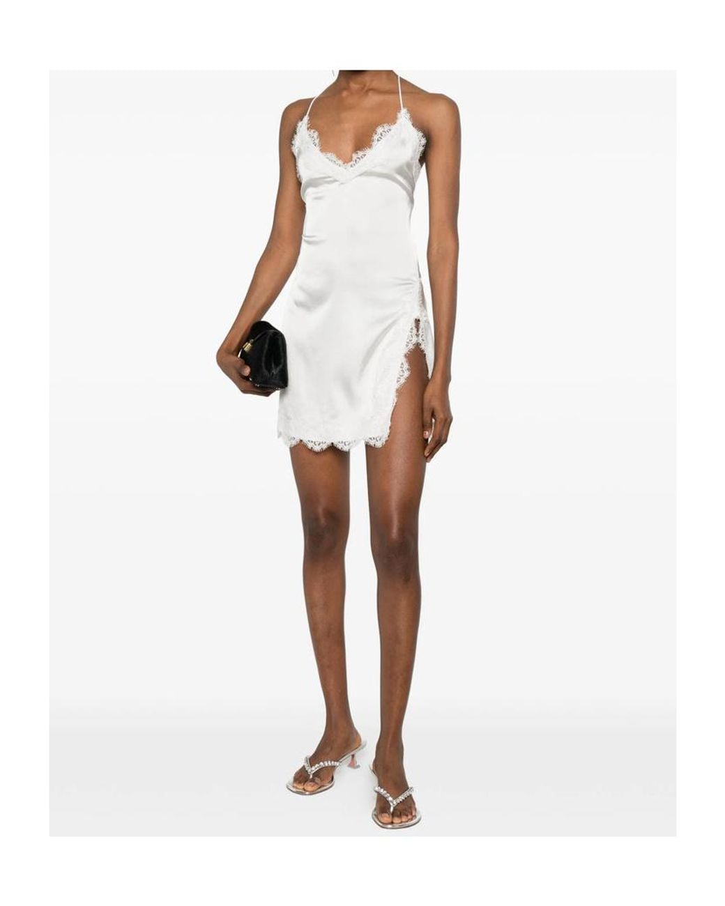 Oseree White Oséree Lace Trim Camisole