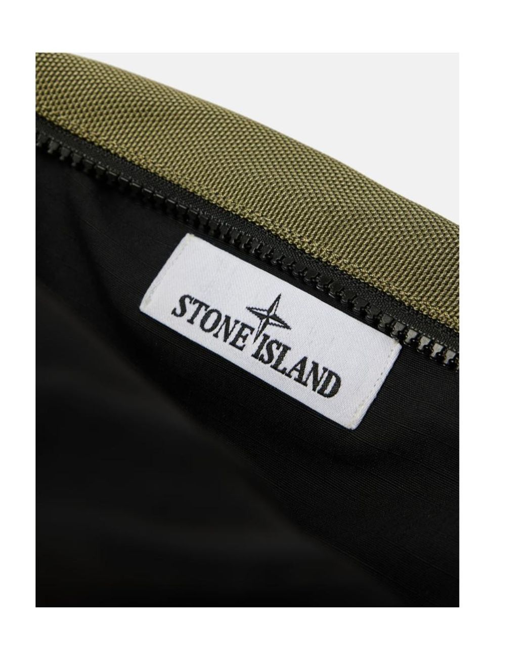 Stone Island Green Compact Canvas Backpack for men
