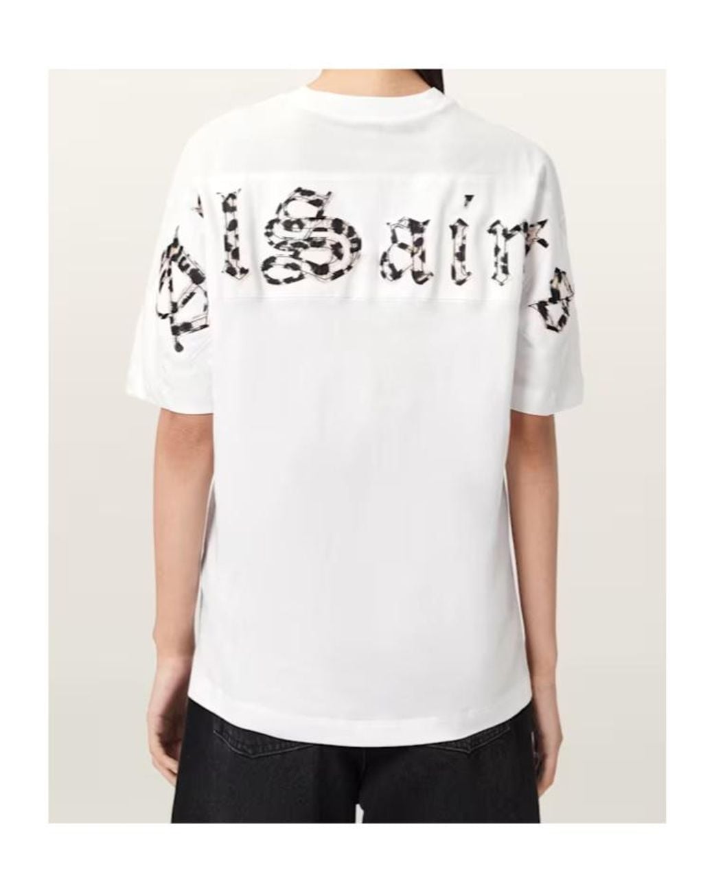 AllSaints White Fuse Oversized Etta T-Shirt
