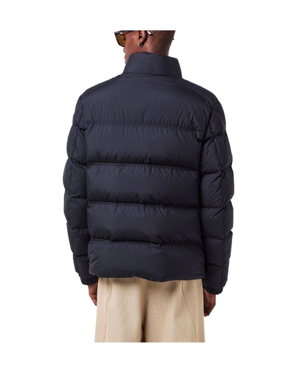 Moncler Blue Stand-Collar Quilted Down Jacket for men