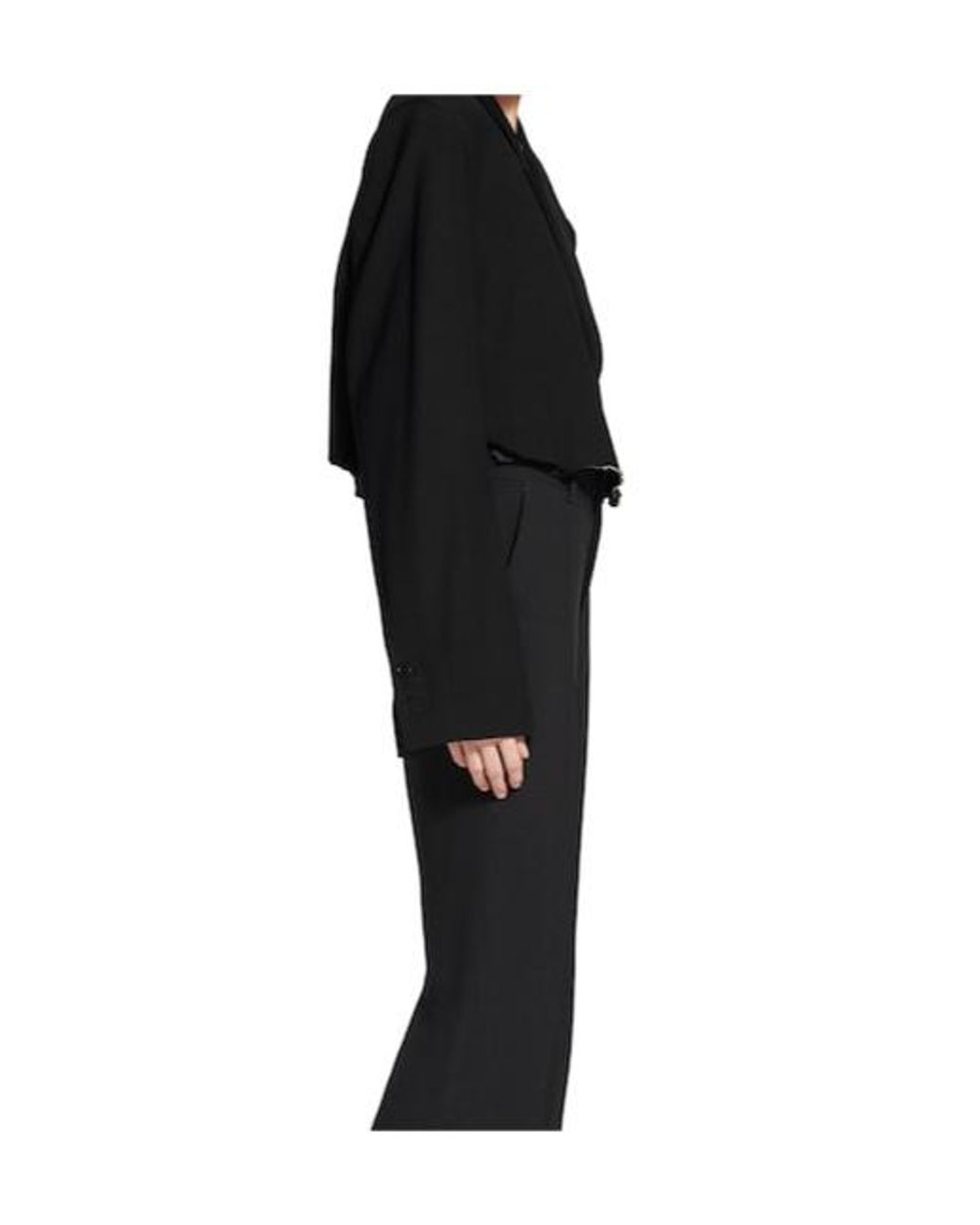 Balenciaga Black Cut-Out Single-Breasted Blazer