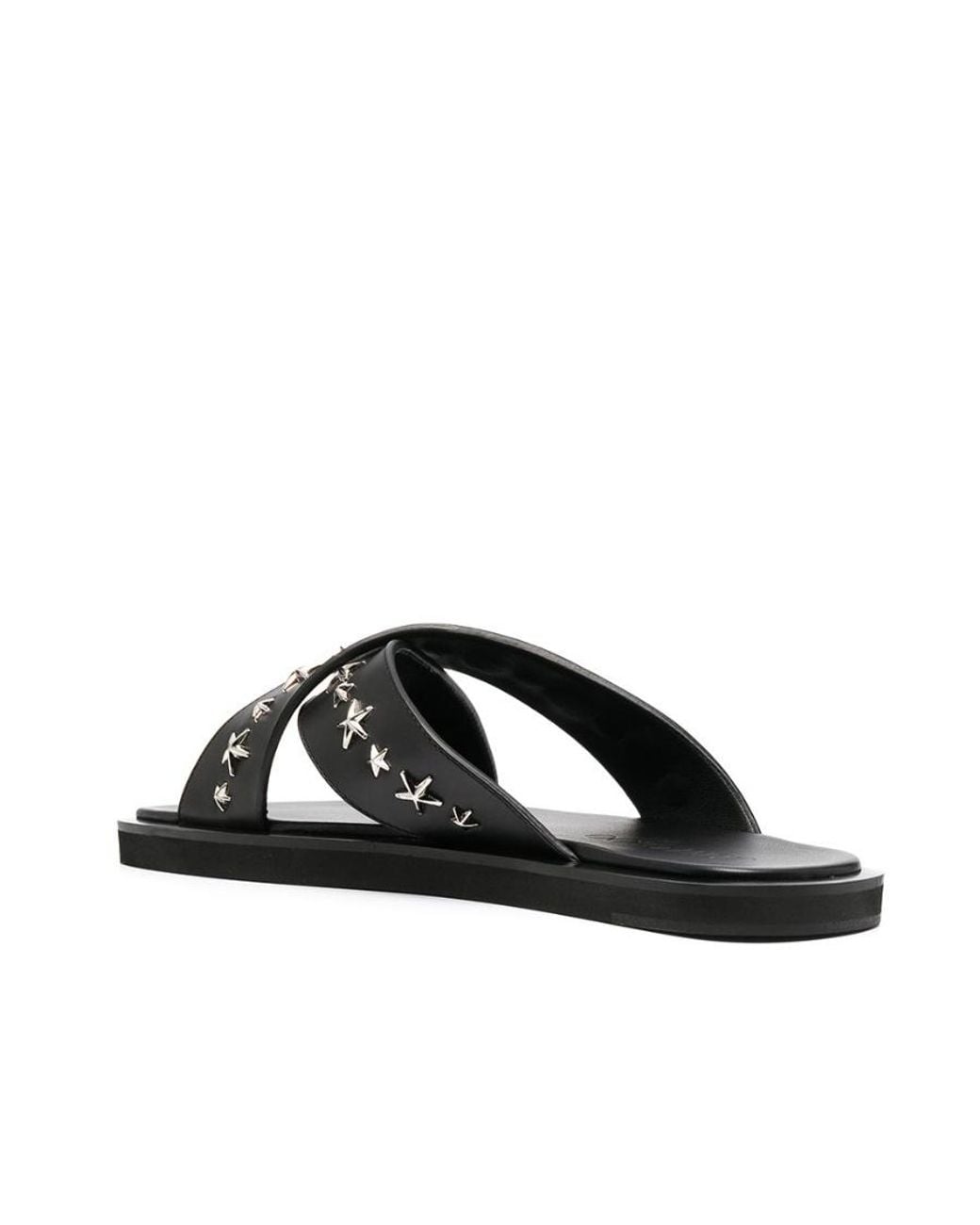 Jimmy Choo Black Palmo Leather Sandals for men