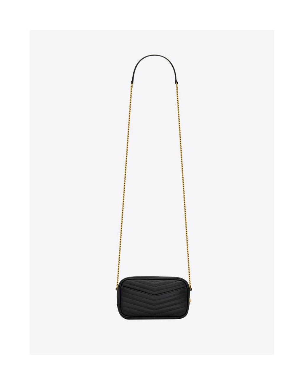 Saint Laurent White Lou Mini Shoulder Bag