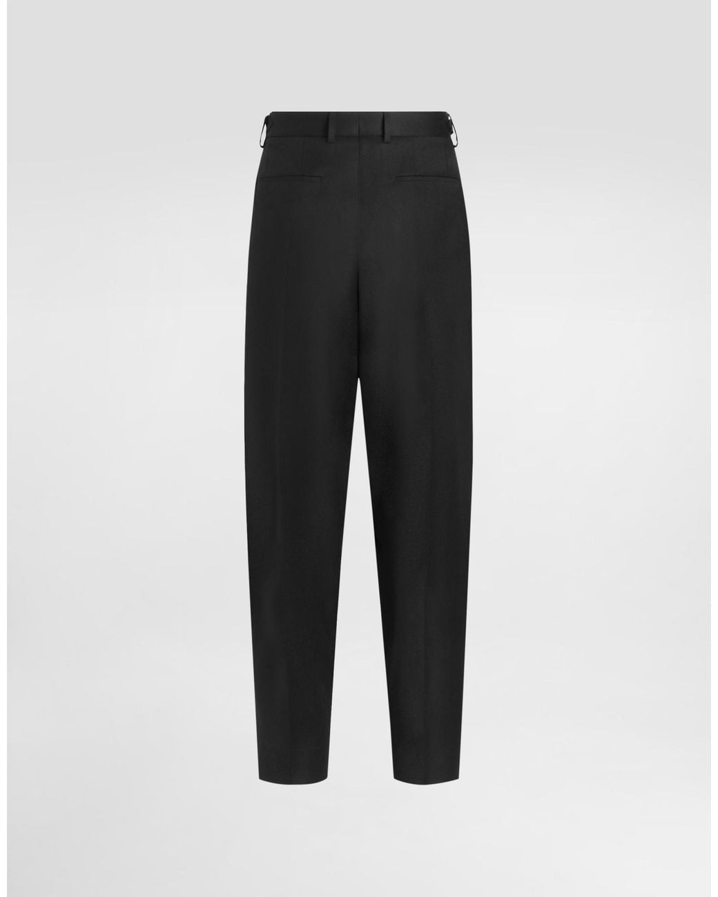 Dolce & Gabbana Black Pleated Tapered Pants for men