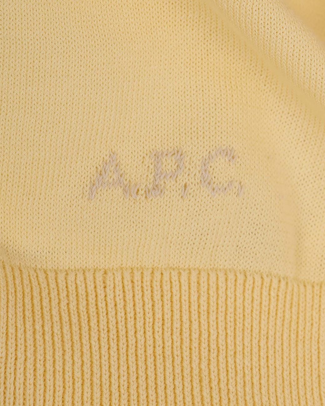 A.P.C. Natural Logo Intarsia Cardigan