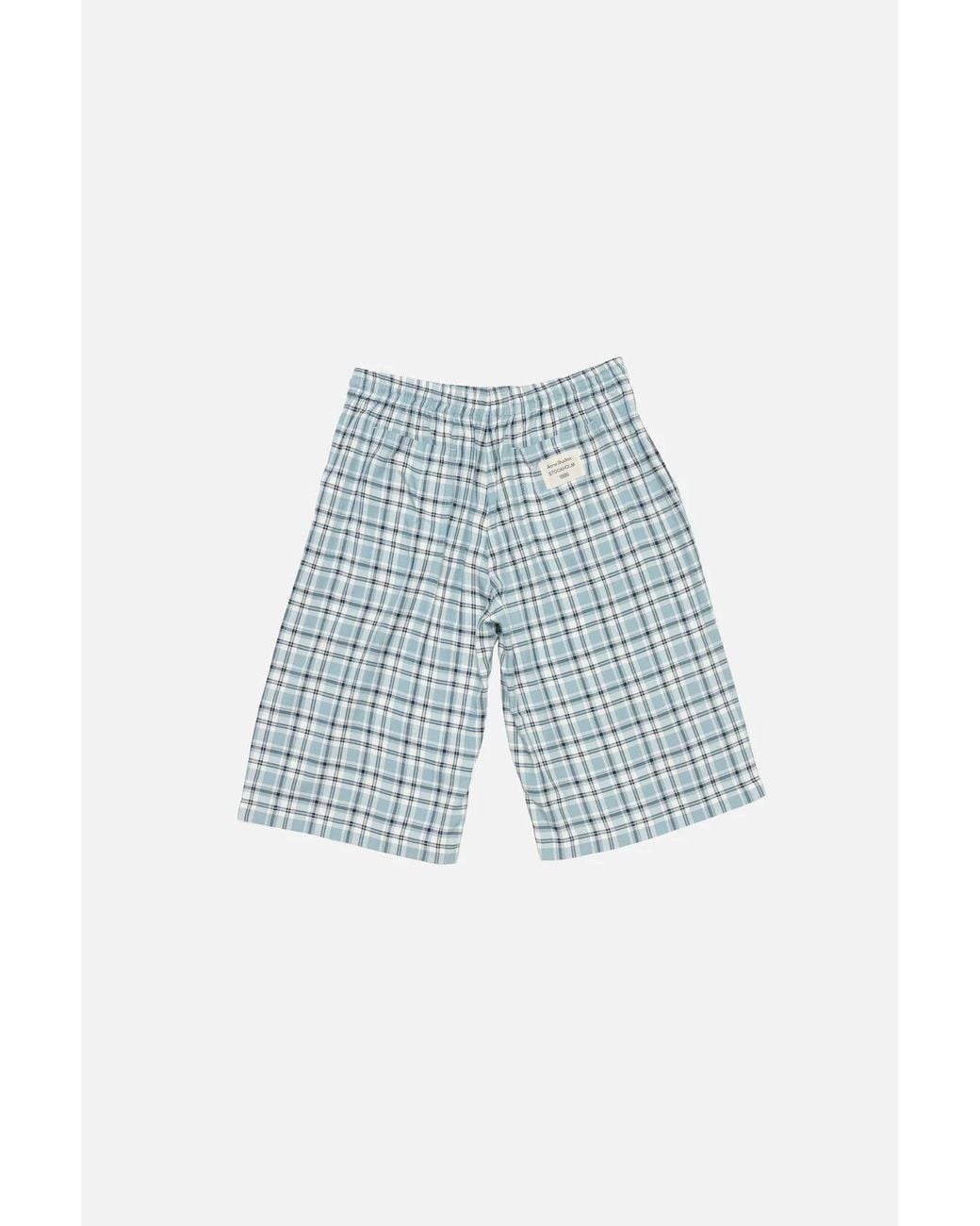 Acne Blue Elastic Waist Shorts