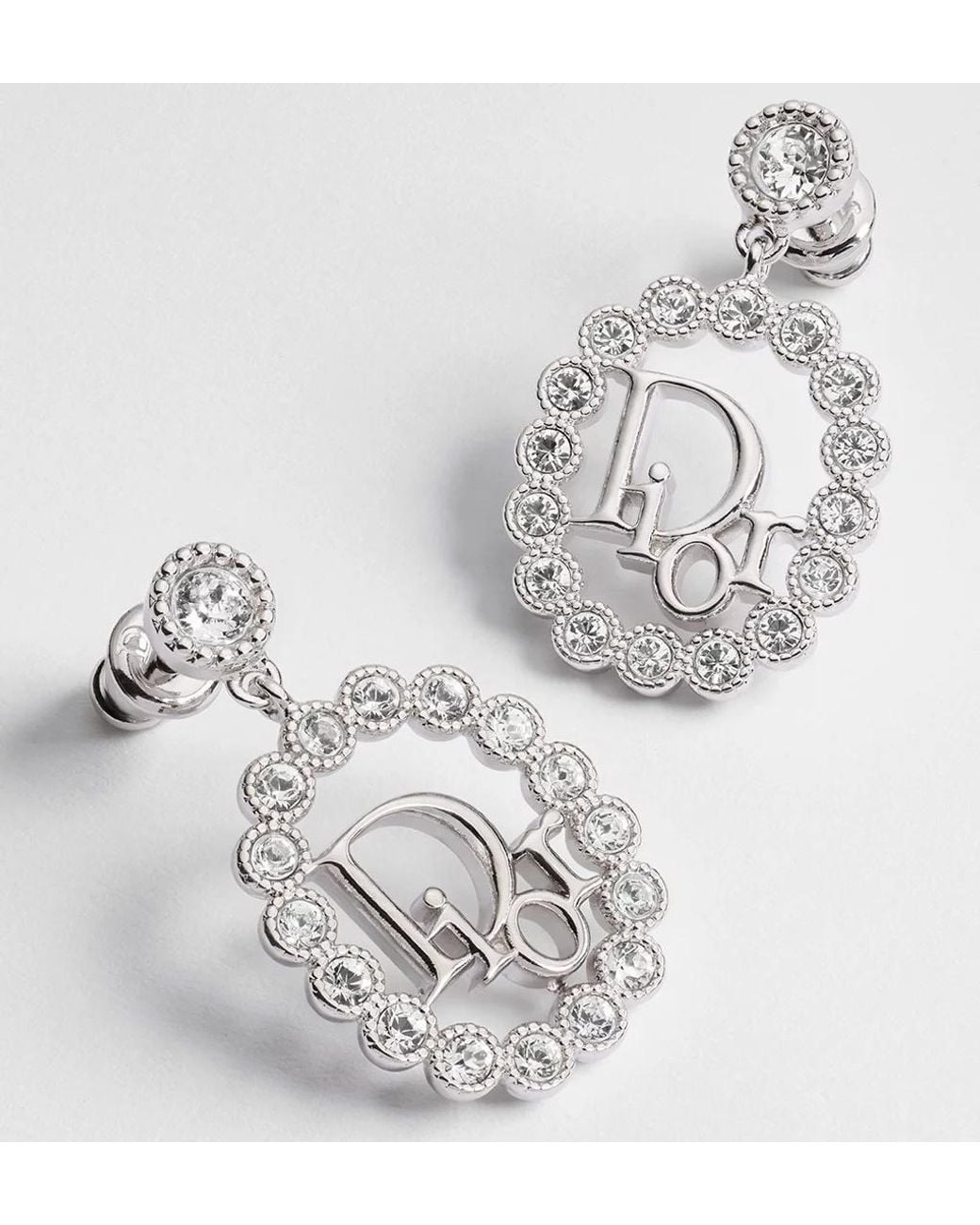 Dior White Parure Earrings