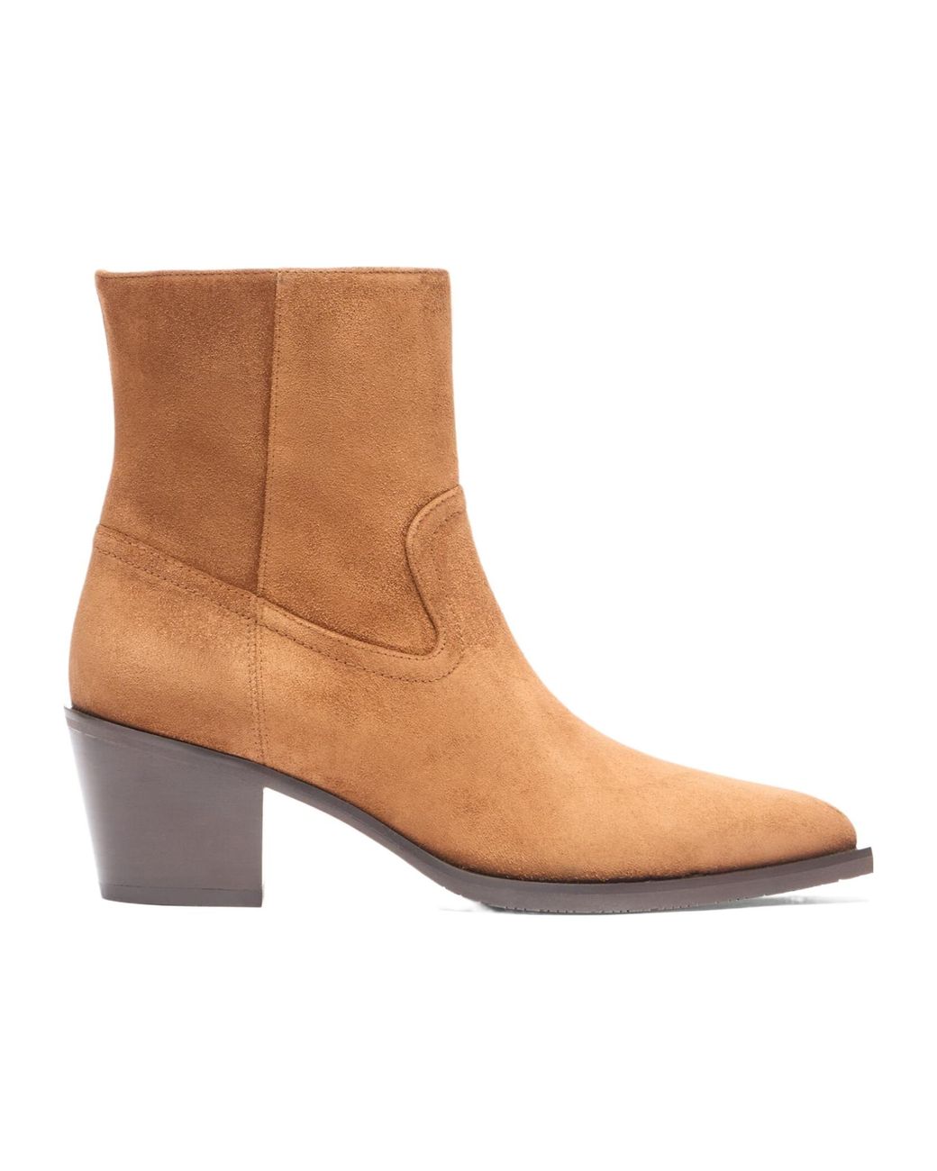 Stuart Weitzman Brown Thick Heeled Short Boots