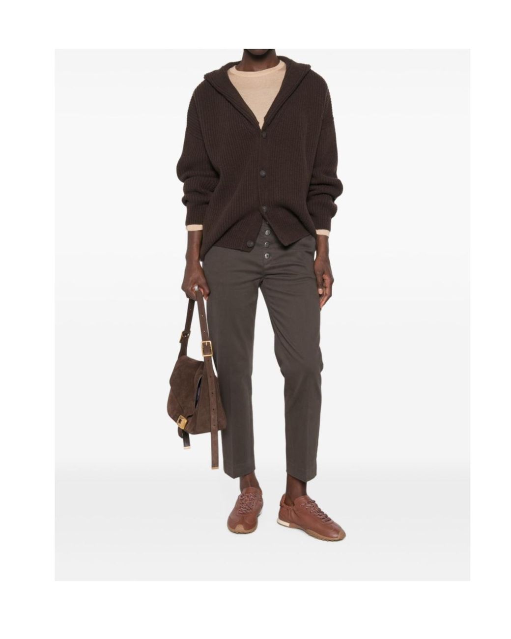 Dondup Gray Nima Buttoned Trousers