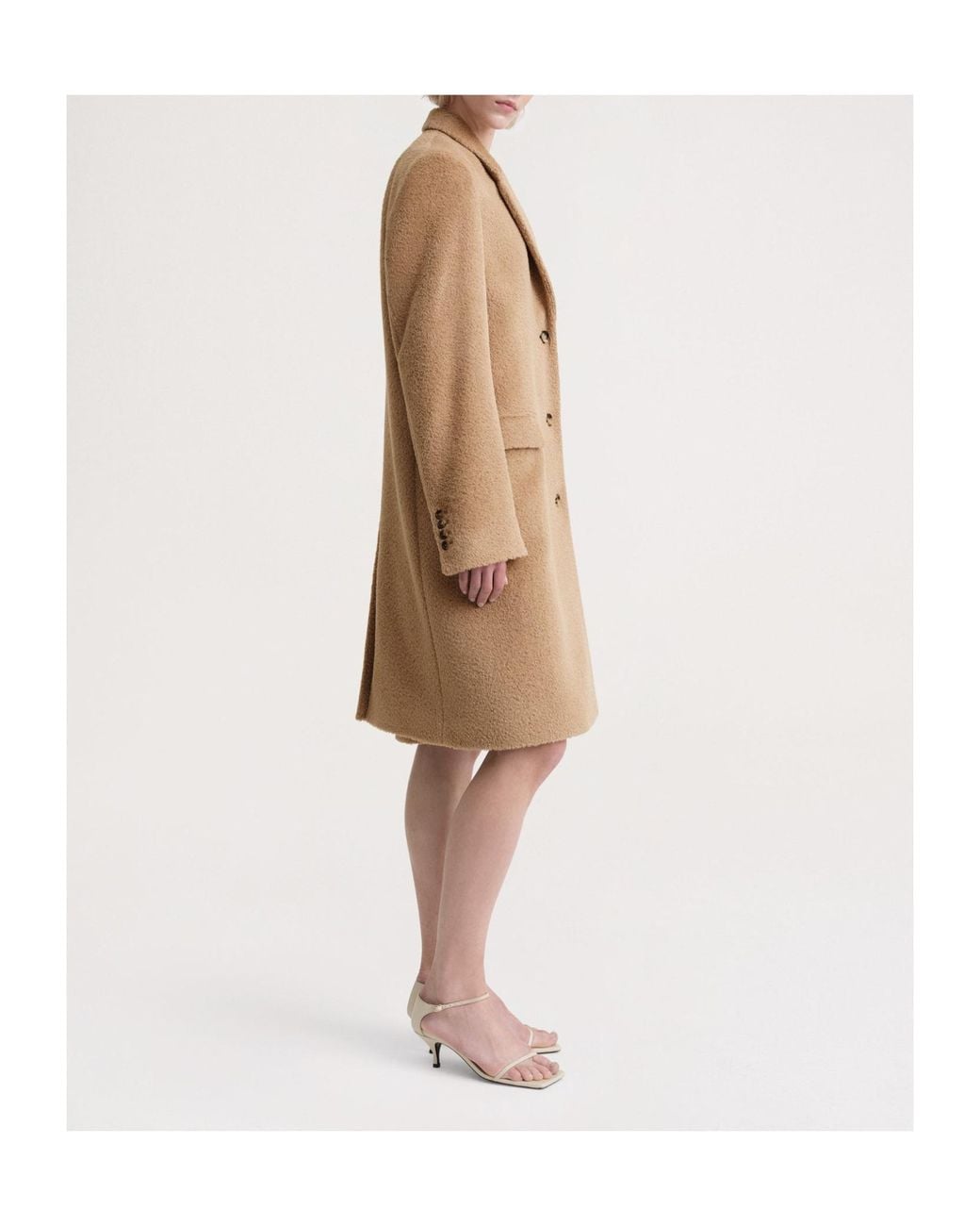 Totême Brown Totême Collared Button-Up Coat