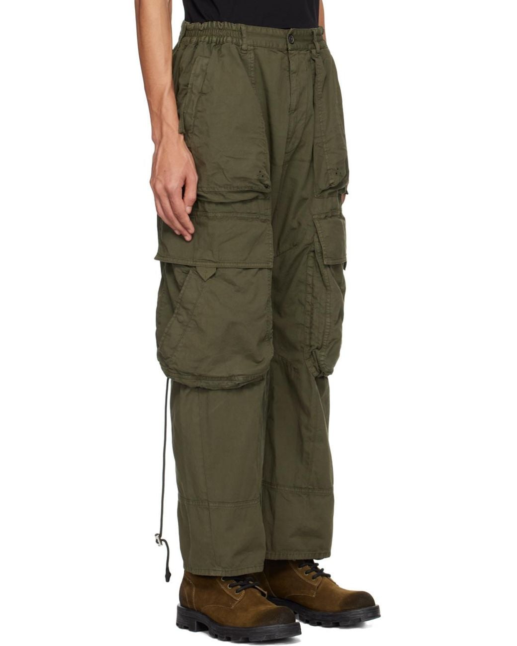 DSquared² Green Cotton Blend Cargo Pants for men