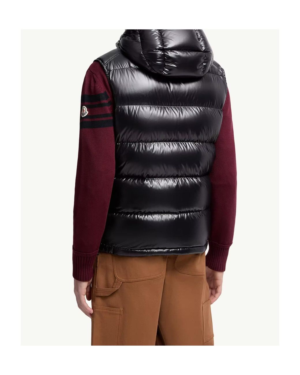 Moncler Black Bormes Quilted Hooded Gilet for men