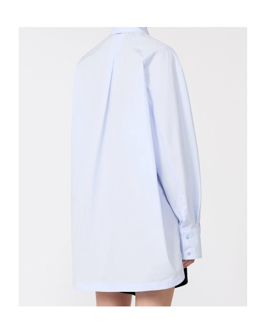 Max Mara Blue Sportmax Ovest Curved Hem Shirt