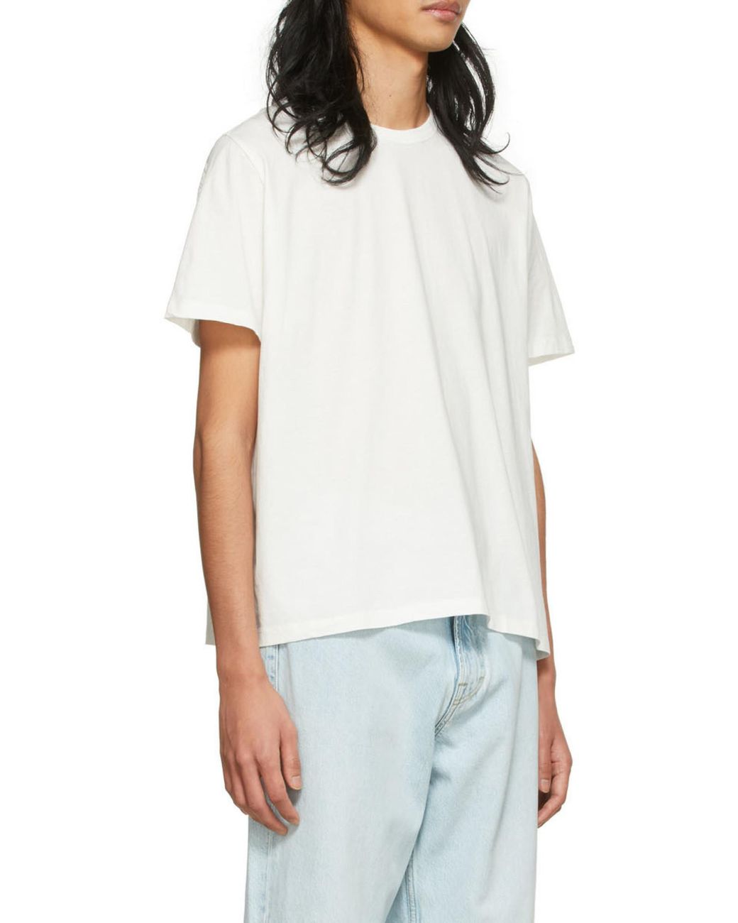 Our Legacy White New Box Crewneck Jersey T-Shirt for men