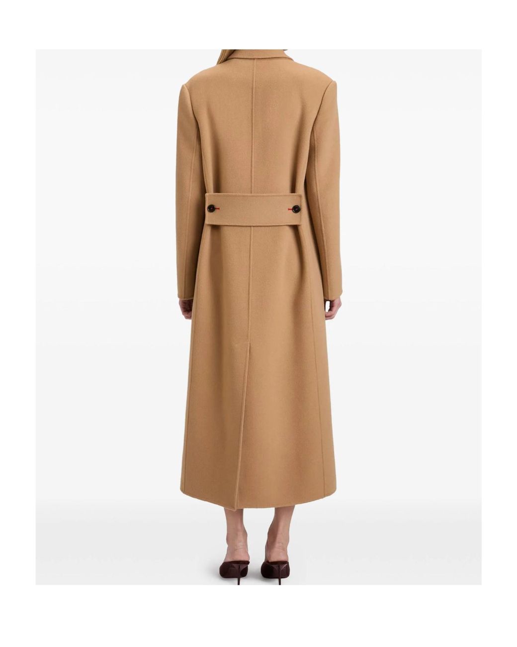 Victoria Beckham Natural Double Faced Overcoat