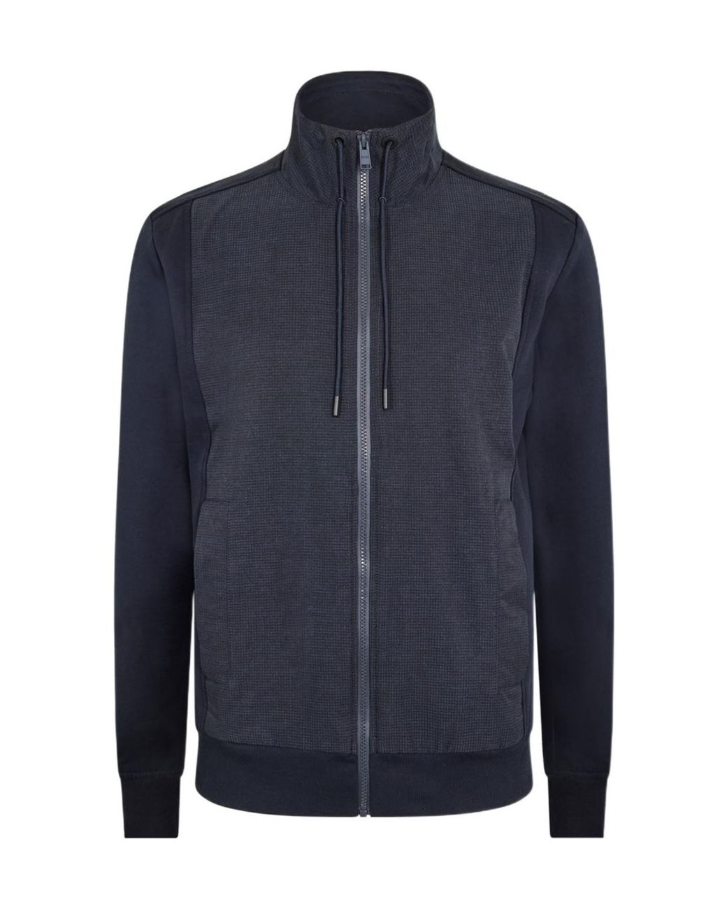 Boss Blue P Shepherd Short Sleeve Zip Hoodie for men