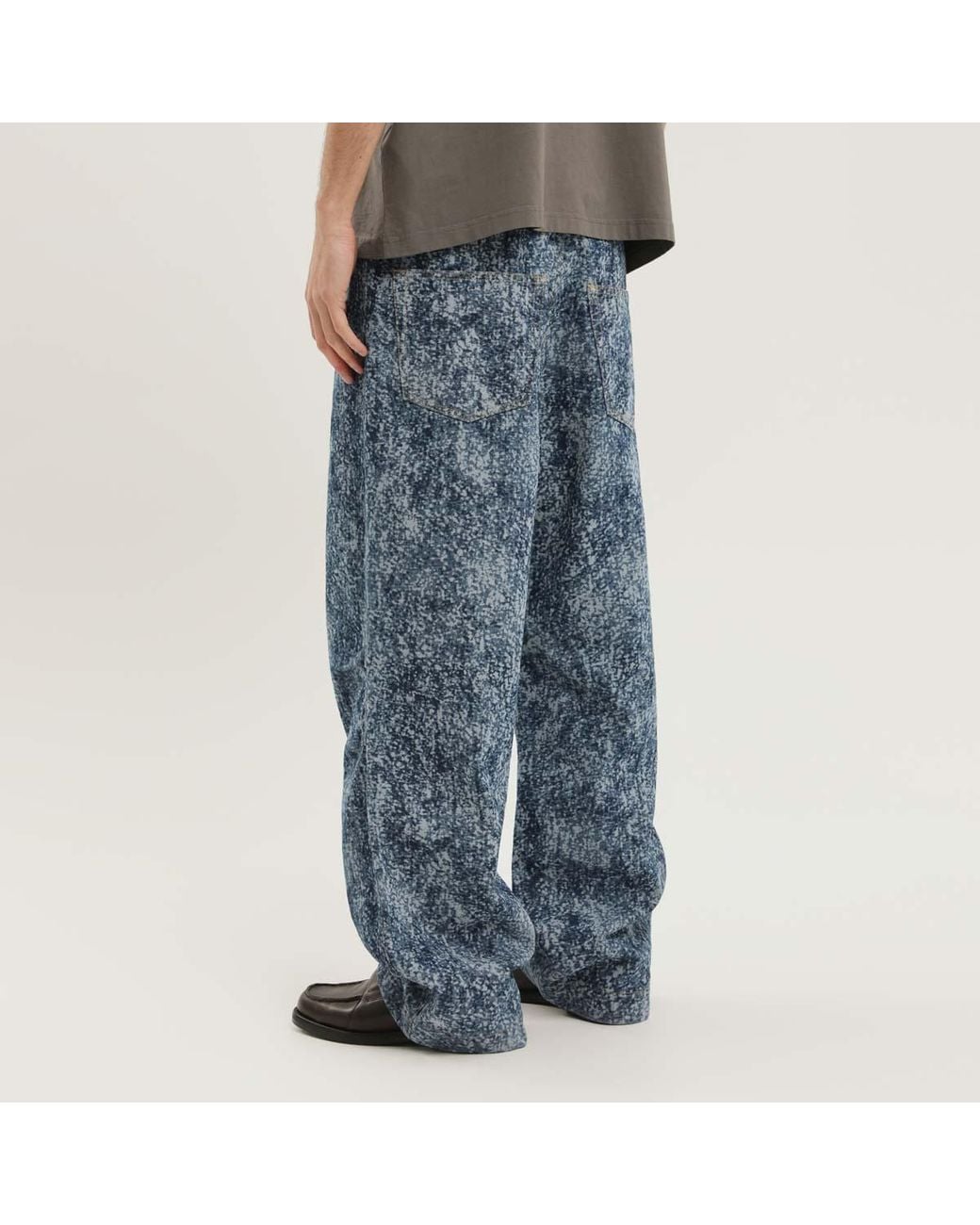 1989 STUDIO Blue Acid Wash Wide-Leg Jeans for men