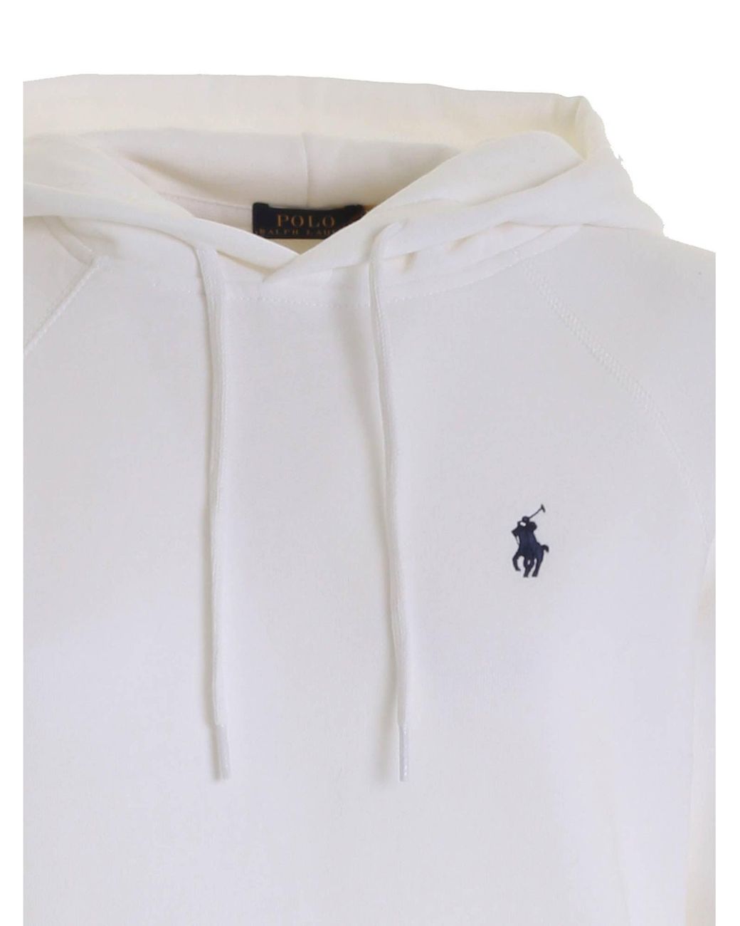 Polo Ralph Lauren White Pony Embroidered Drawstring Hoodie