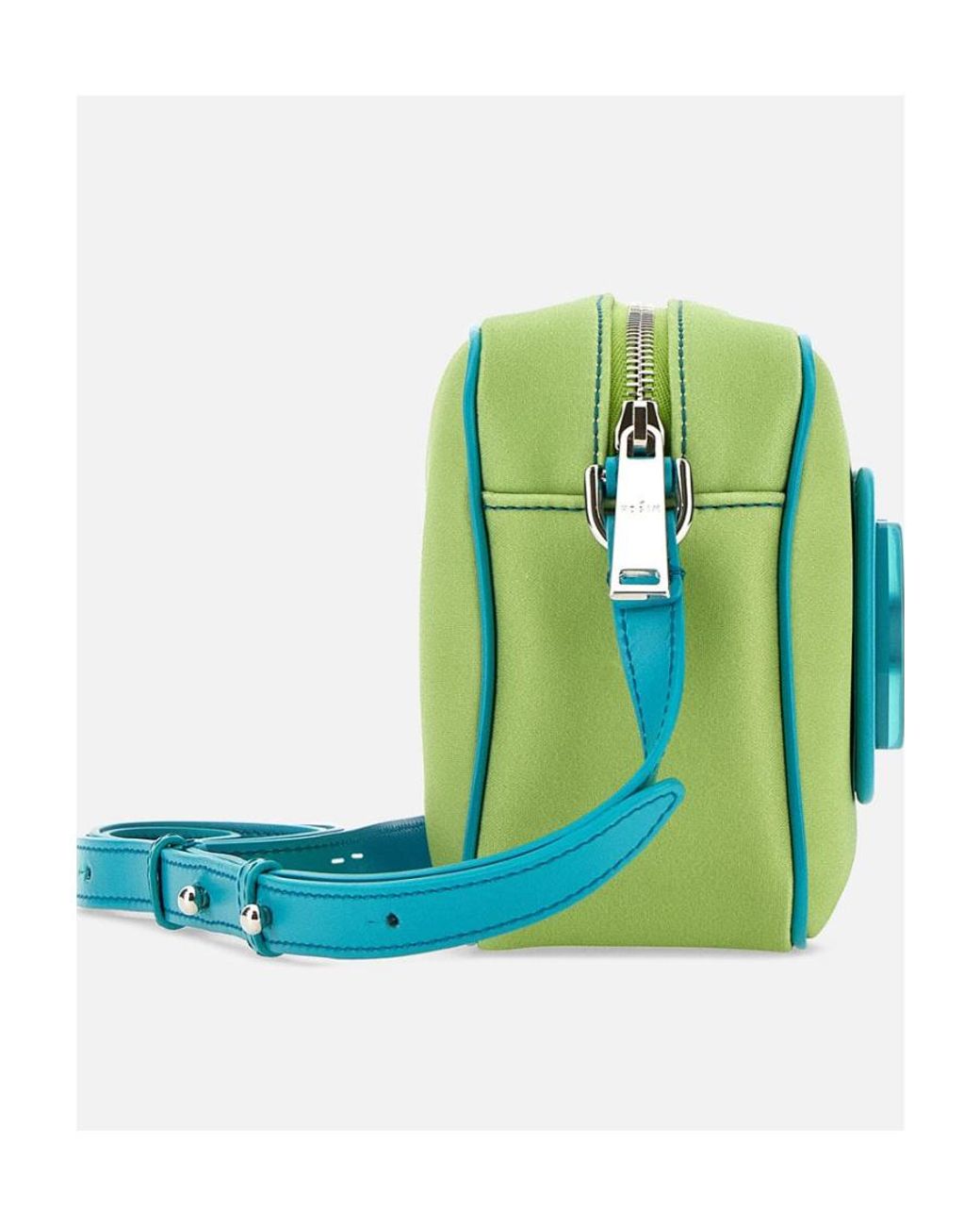 Hogan Blue Logo Plaque Zip-Up Shoulder Bag