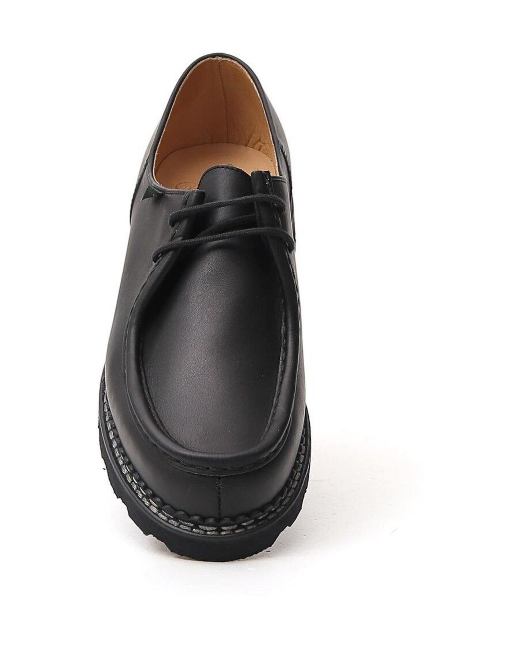 Paraboot Black Michael Lace-Up Derby Shoes for men