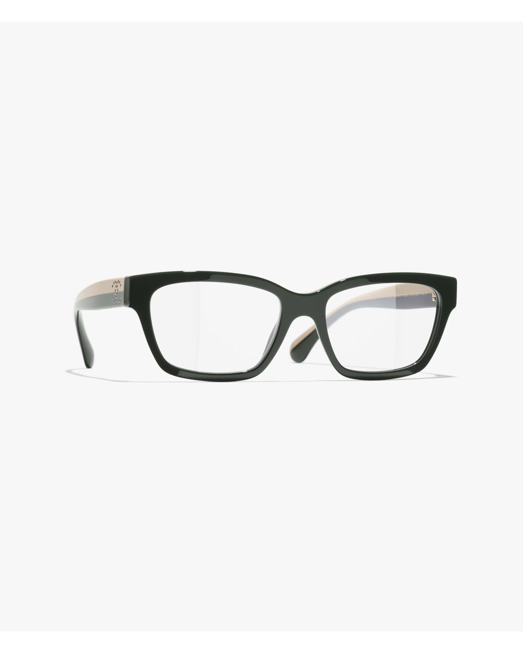 Chanel White Rectangular Flat Lens for men