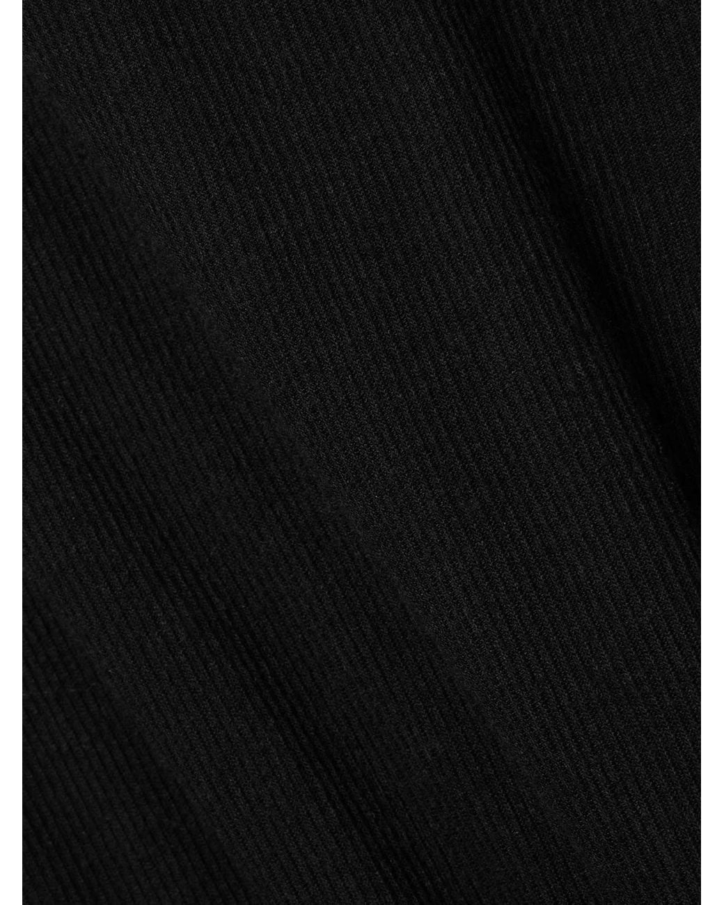 Khaite Black Round-Neck Jersey Dress