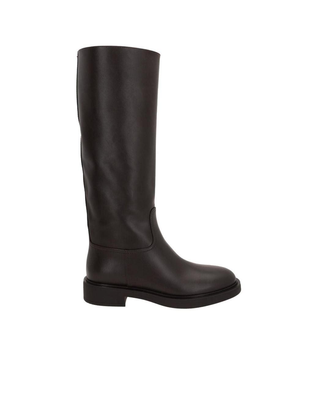 Gianvito Rossi Black Moka Round Toe Boots