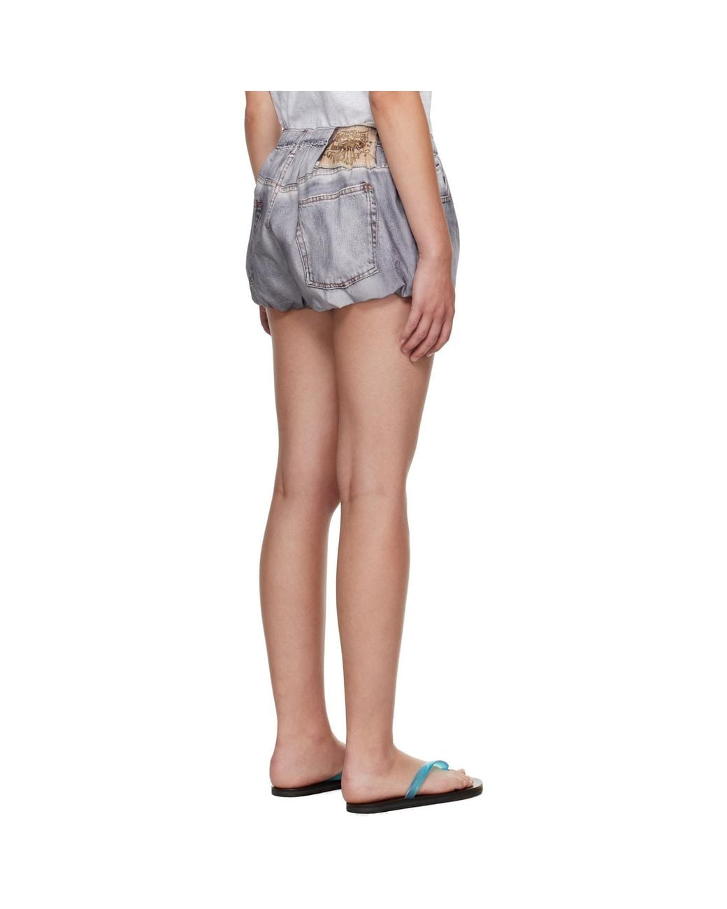 Acne Gray Printed Shorts