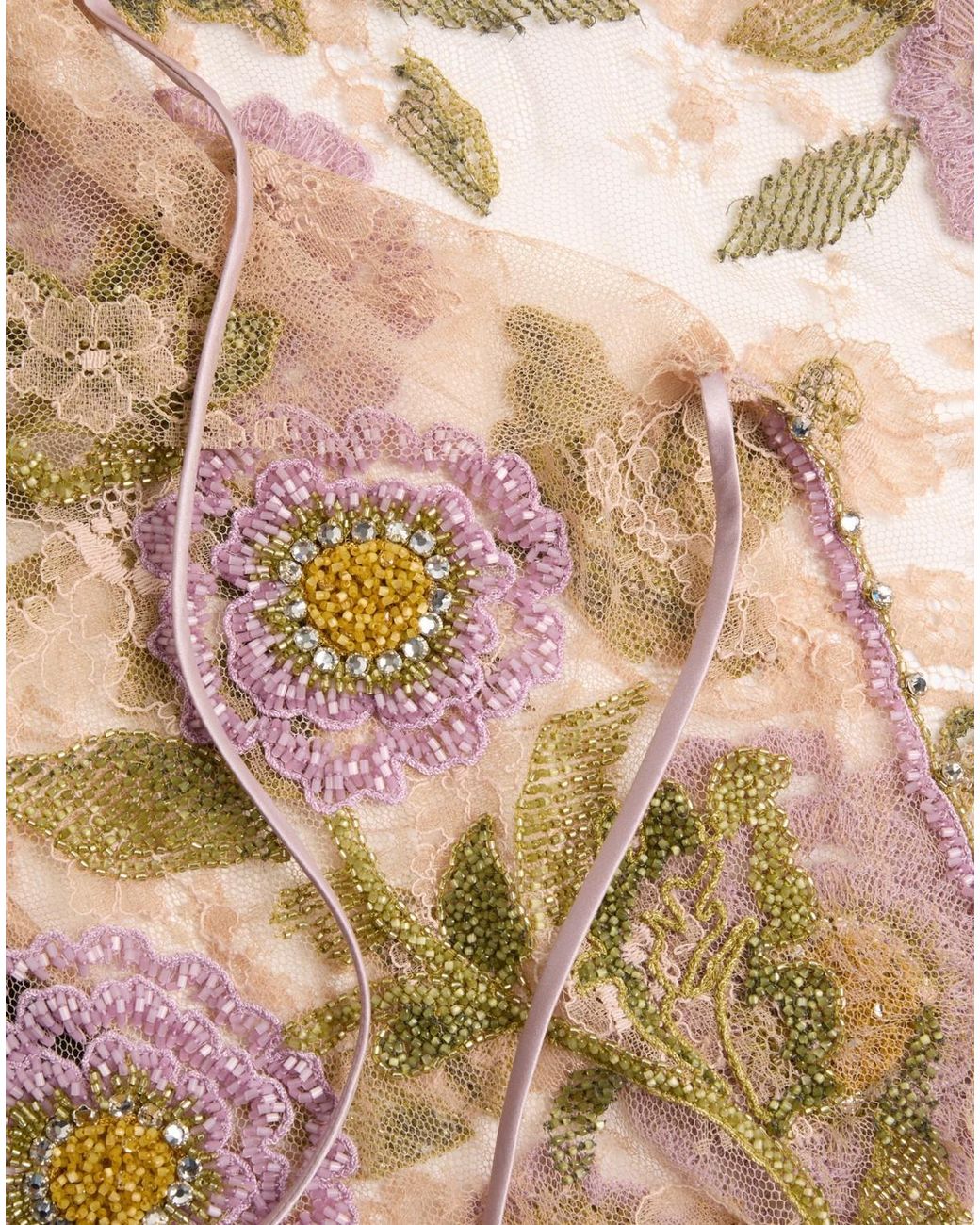 Valentino Natural Floral Embroidered Top