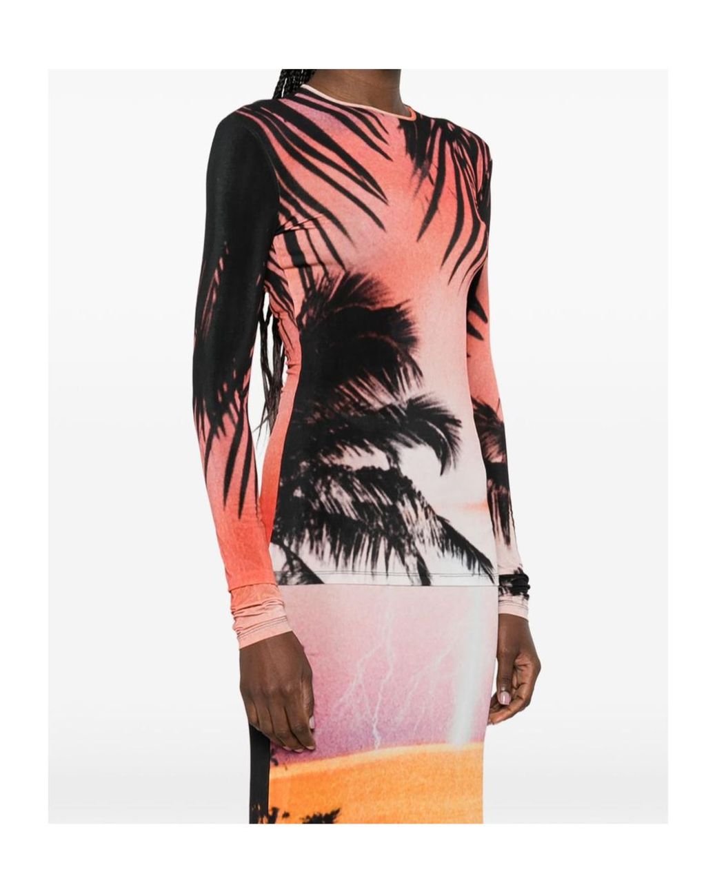 Rabanne Multicolor Palm Print T-Shirt