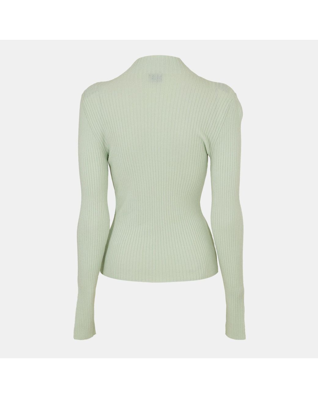 Boss Green Mock-Neck Ribbed Knit Top