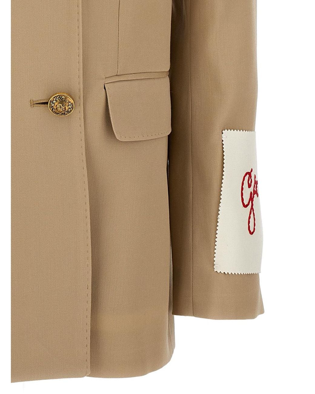 Golden Goose Deluxe Brand Natural Double-Breasted Tailored Blazer