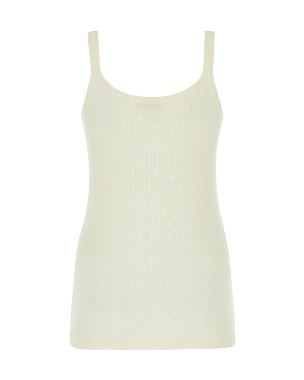 Bottega Veneta Natural Slim Fit Light Tank Top