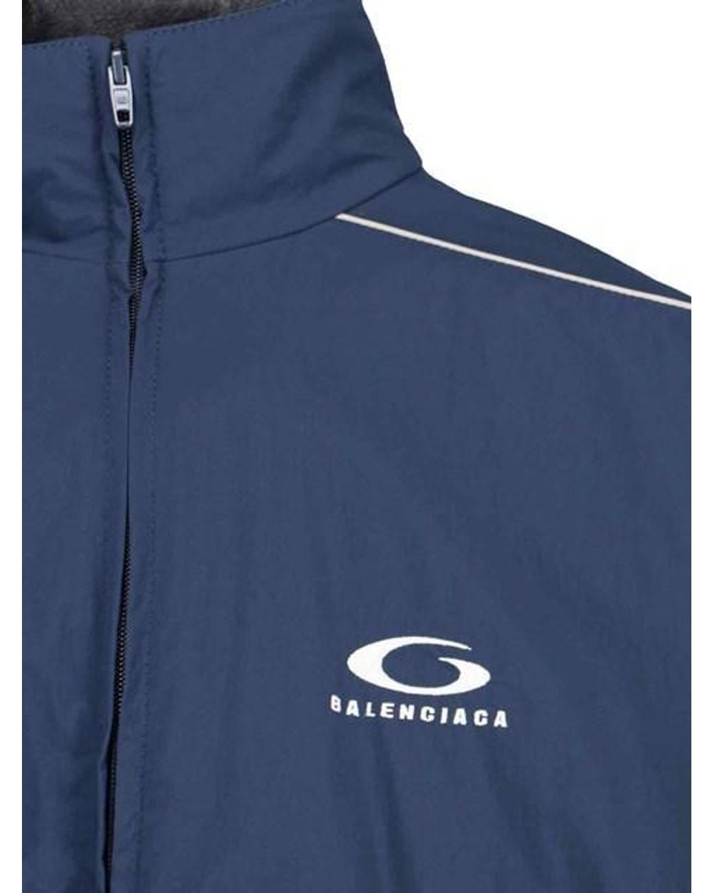 Balenciaga Blue Reversible Zip-Up Jacket for men