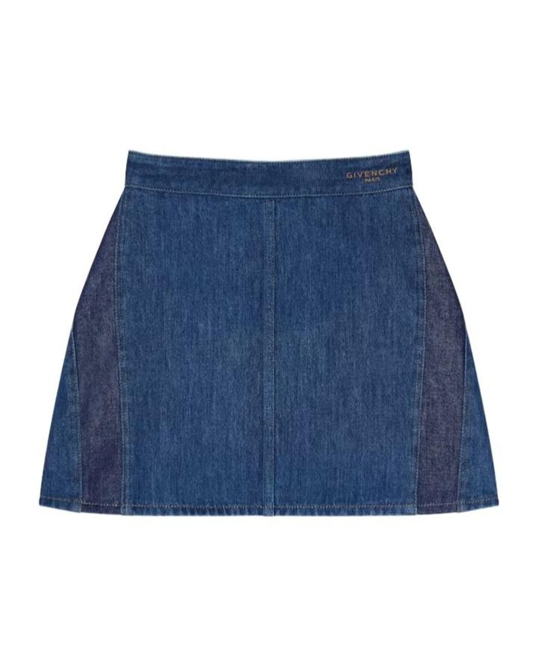 Givenchy Blue Mini Cocoon Skirt
