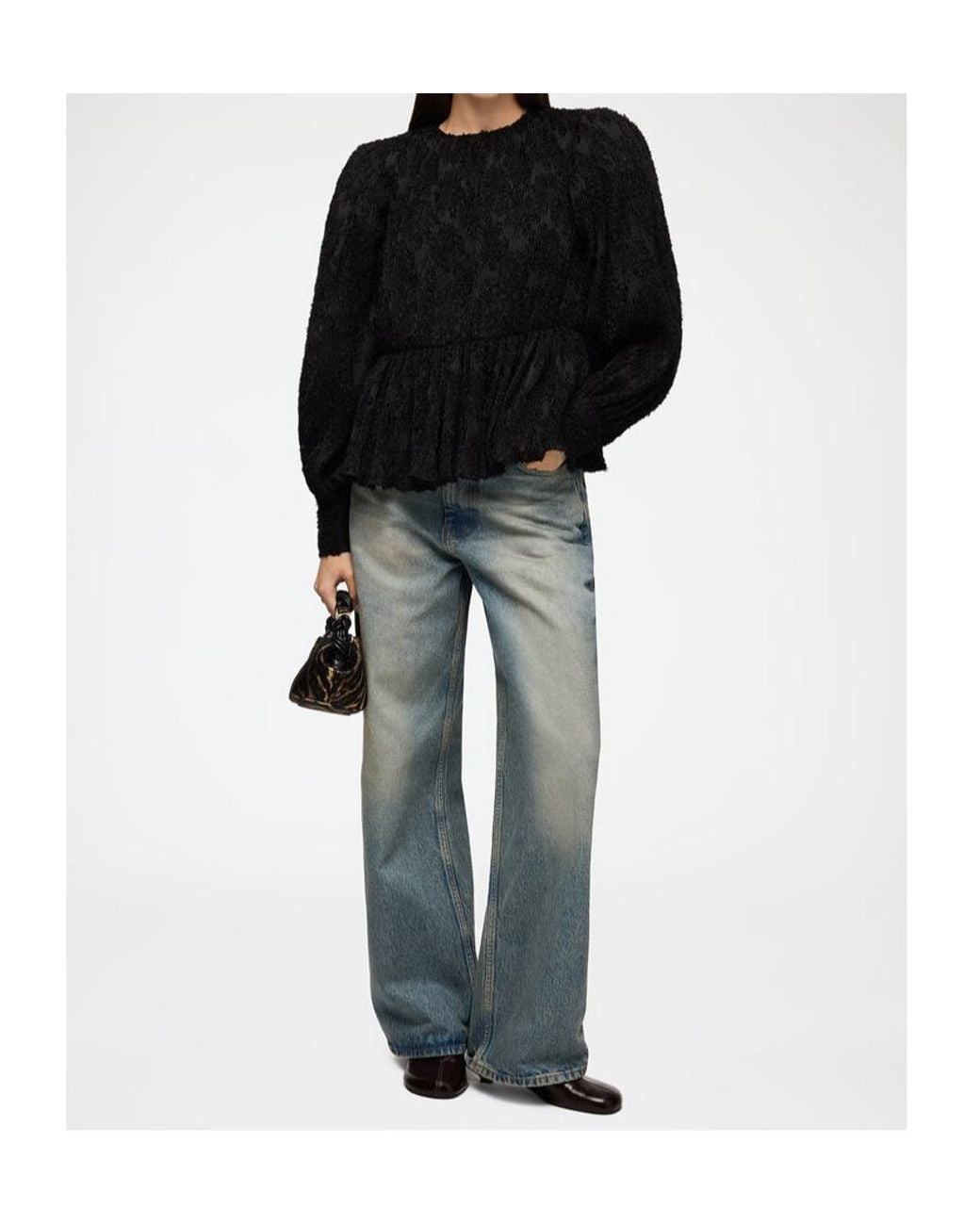 Ganni Black Blouse
