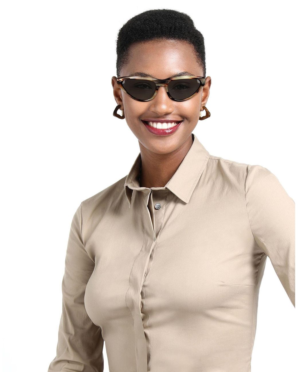 Marni Black Colorful Oval Plastic Sunglasses