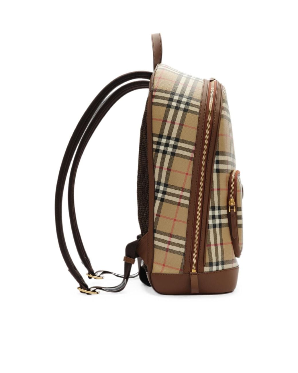 Burberry Multicolor Check Zip-Around Backpack for men