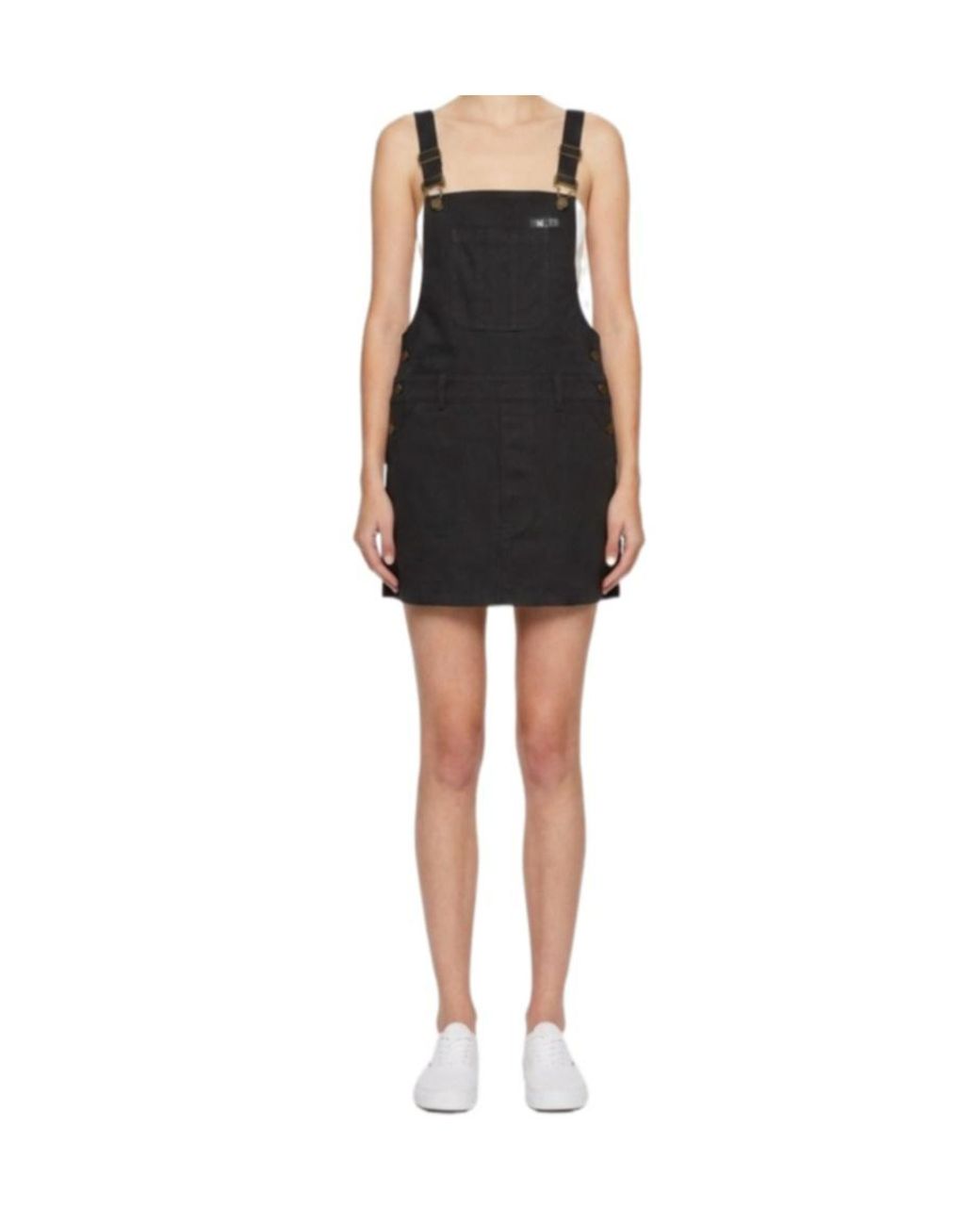 Marissa Chiara Black Canvas Suspender Skirt