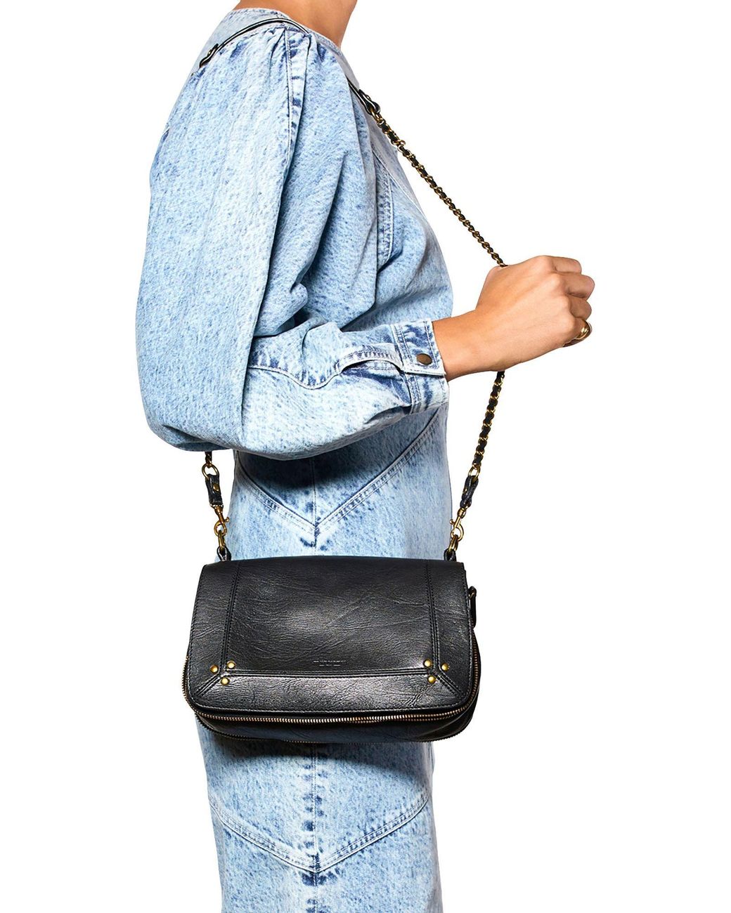 Jérôme Dreyfuss Black Bobi M Long Strap Bag