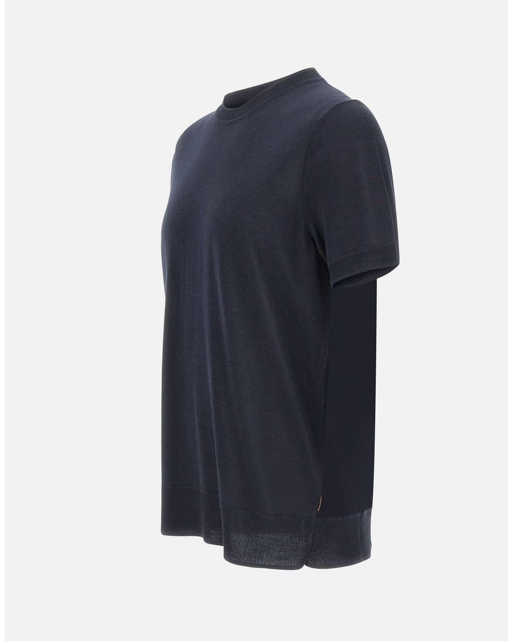 Boss Blue Nottano Short-Sleeve Knitted Sweater for men