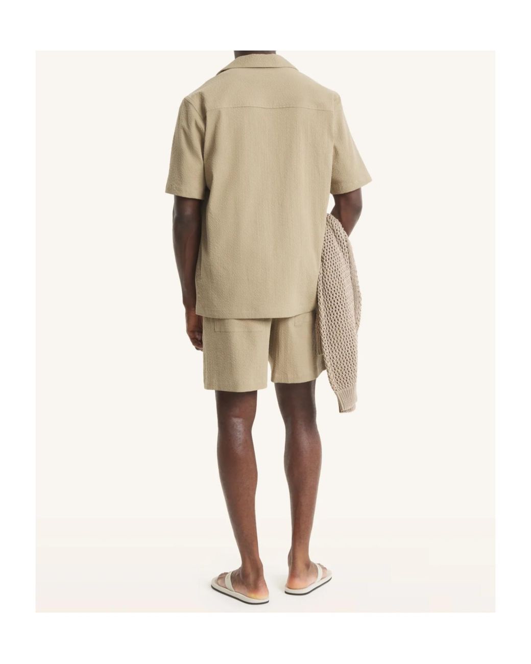 Maison Kitsuné Natural Maison Kitsuné Elastic-Waist Drawstring Shorts for men