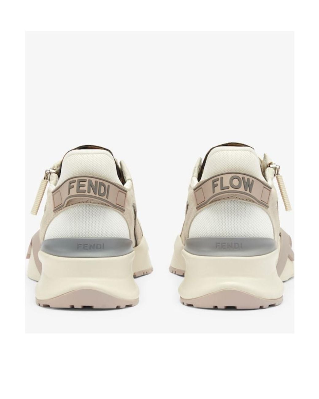 Fendi White Flow Low-Top Sneakers