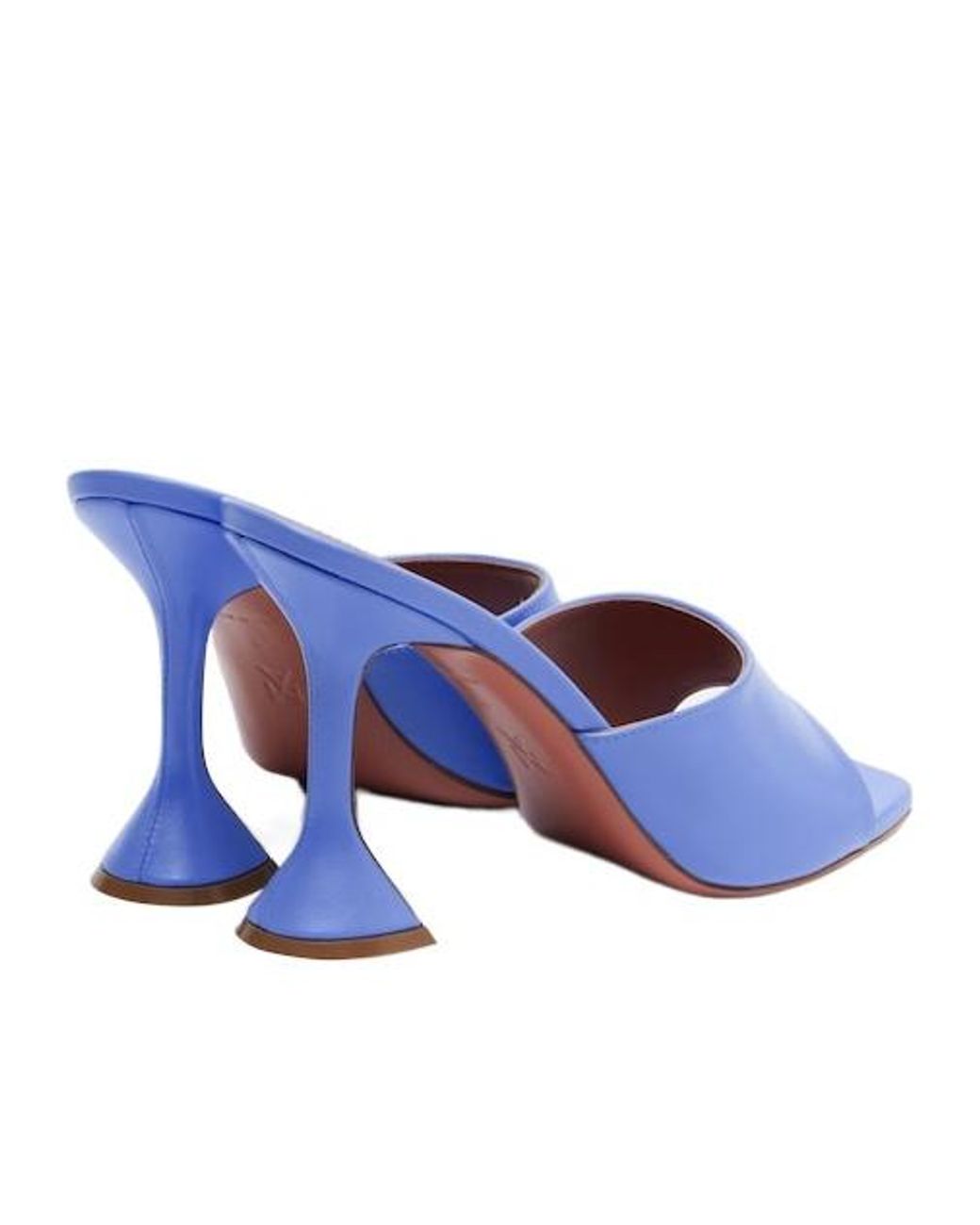 AMINA MUADDI Blue Leather Mules