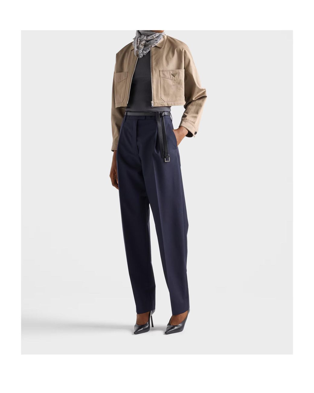 Prada Blue Light Mohair Pants